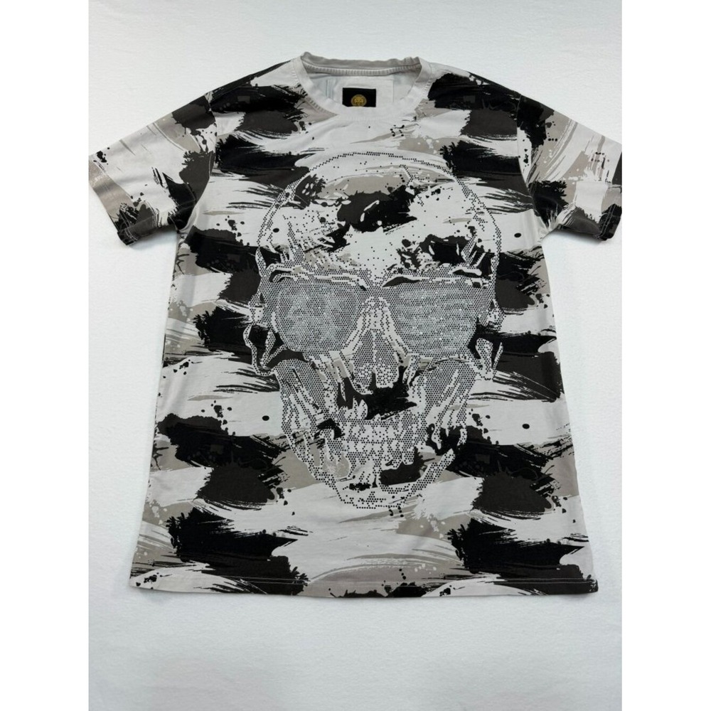 Platini Jeweled Skull Graphic T‑Shirt – Men's Medium